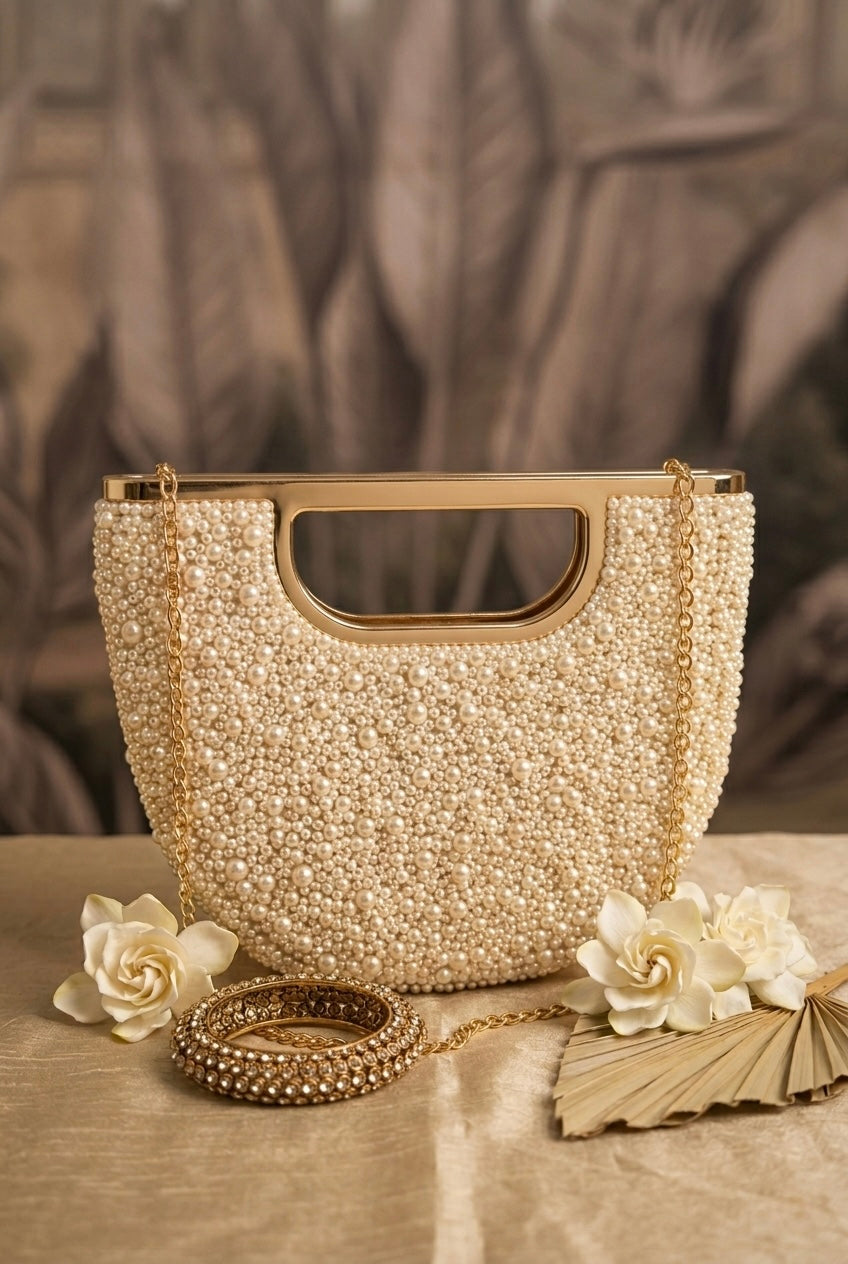 Ivory Pearl Luxe Handbag
