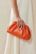 The Verona Clutch, Sunset Orange