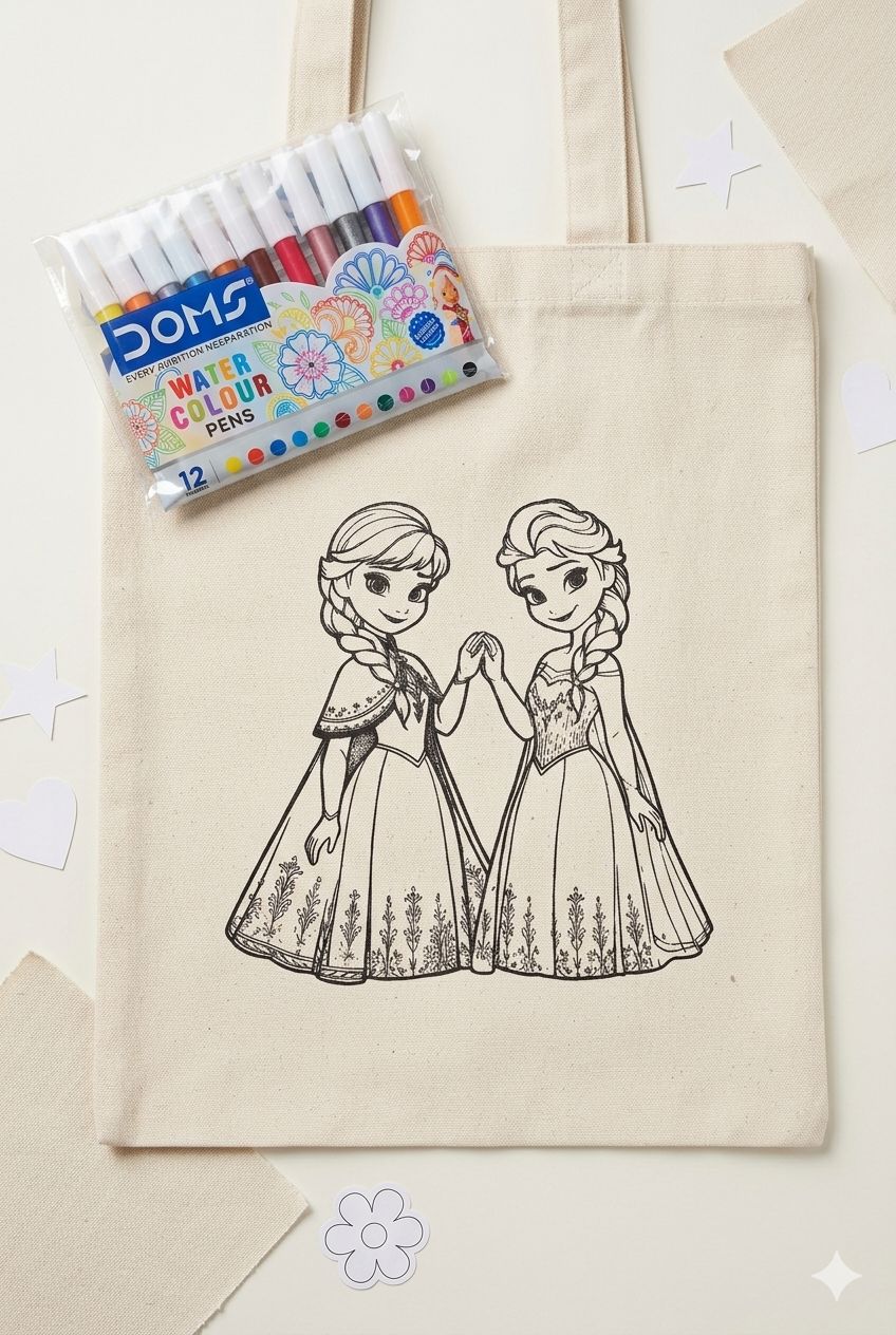 DIY Colouring Tote Bag Kit for Kids | Glitter Phoenix