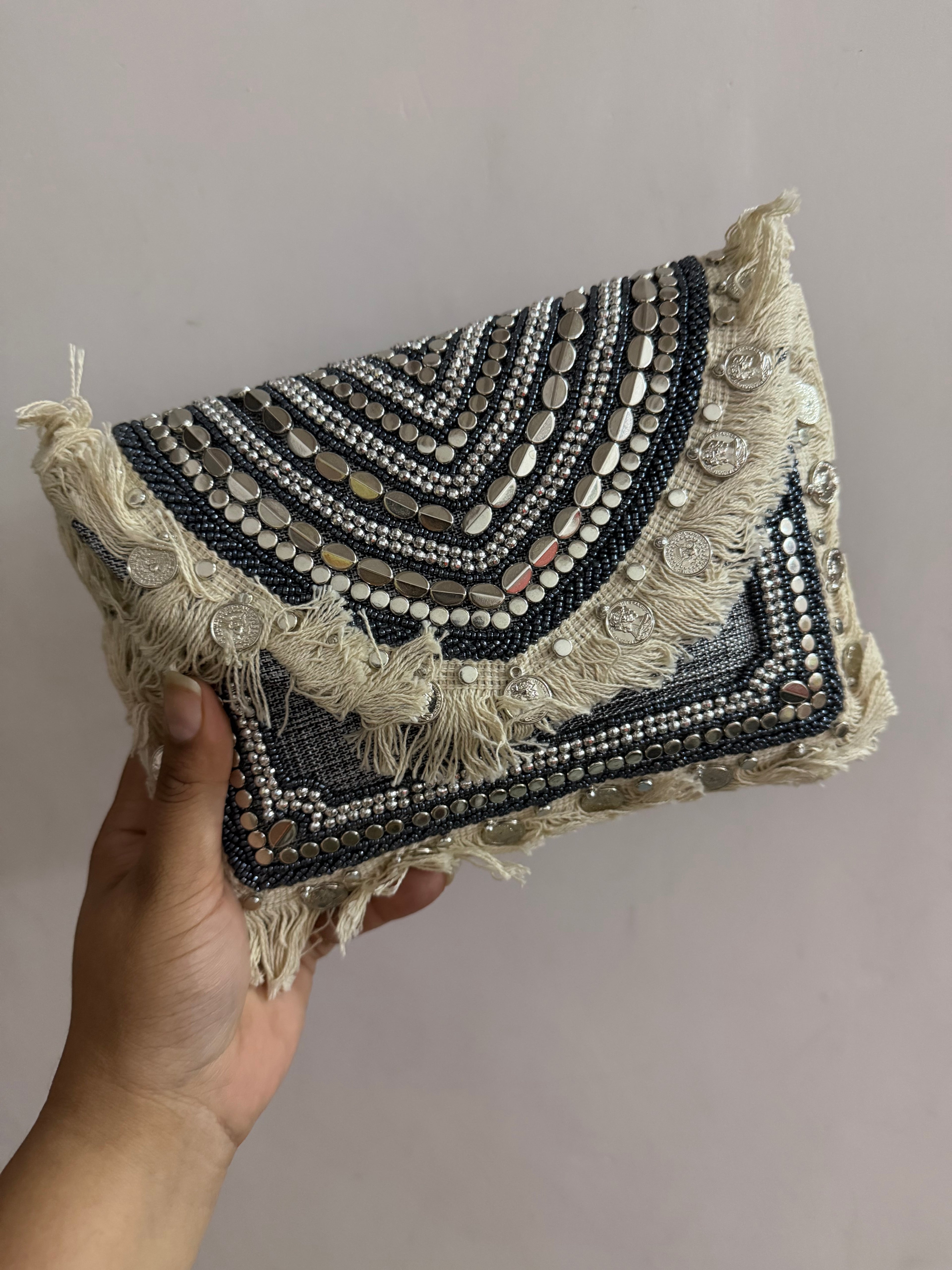 Midnight Mirage Boho Clutch