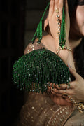 Emerald Green Beaded Potli