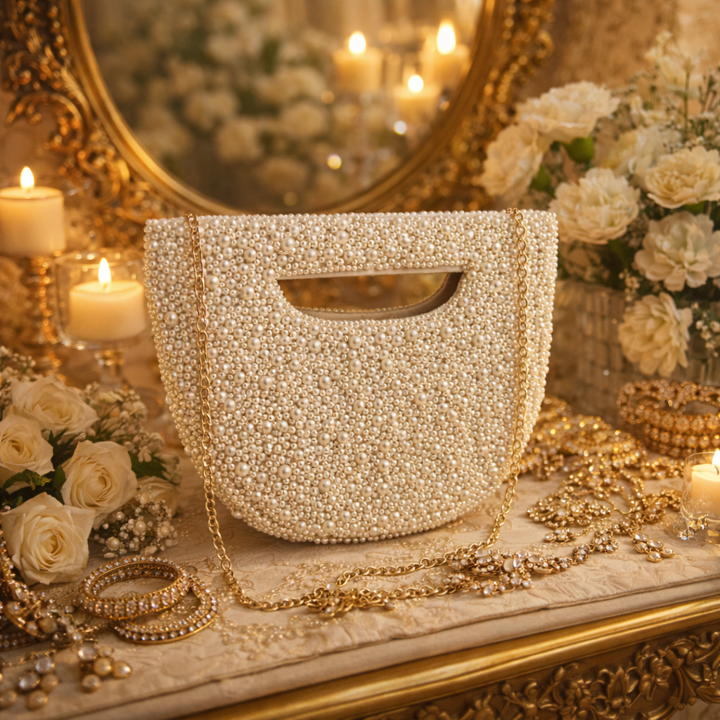 Ivory Pearl Luxe Handbag