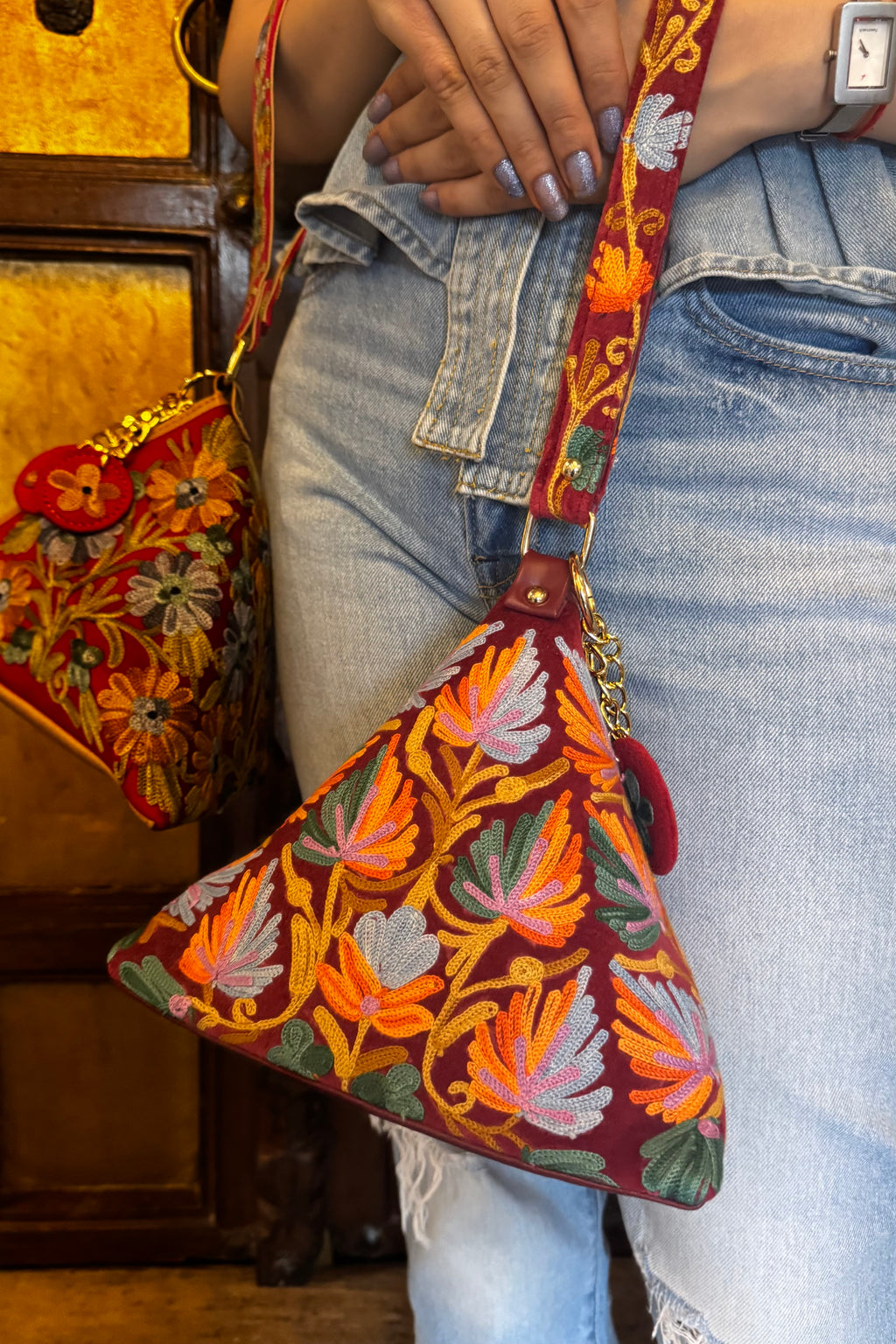 Kashmiri Bloom Embroidered Bag
