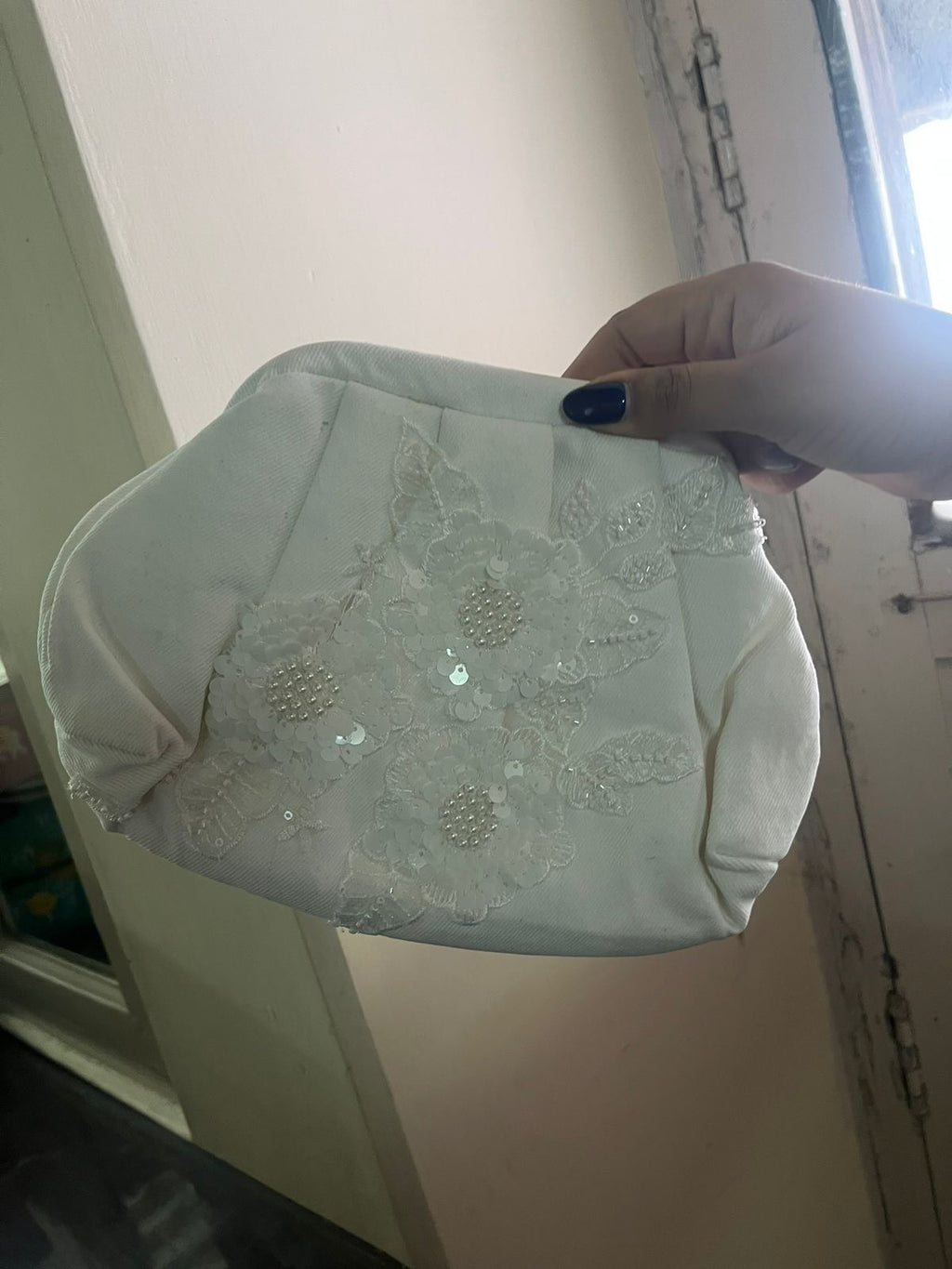 Ivory Fleur Clutch