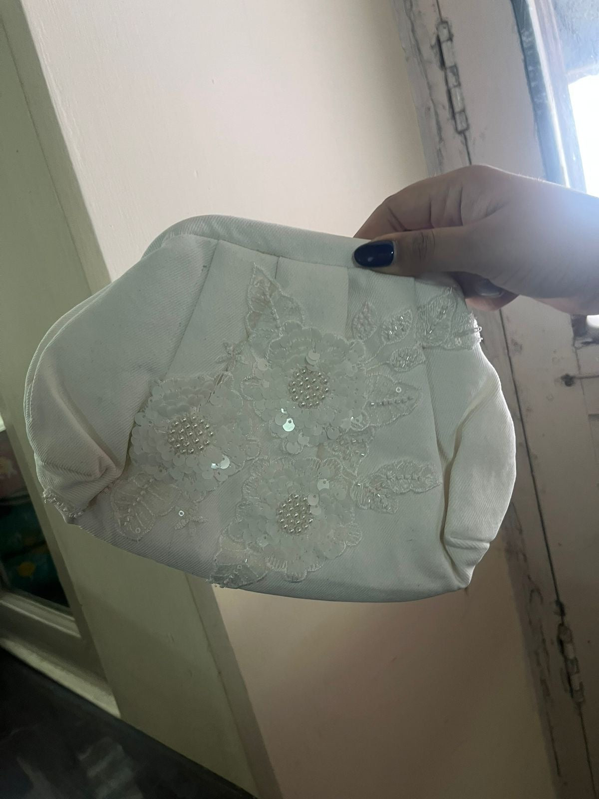 Ivory Fleur Clutch