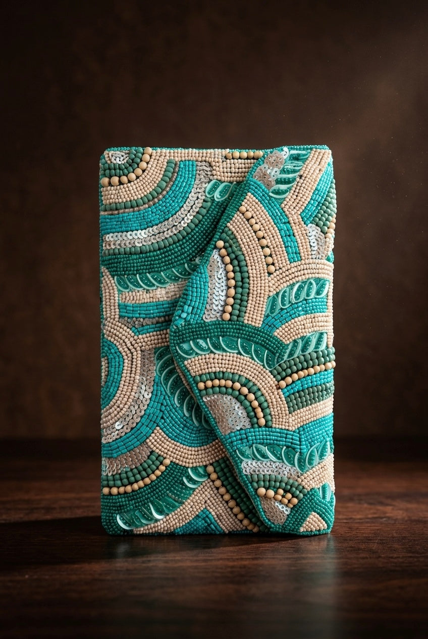 Azure Mosaic Clutch
