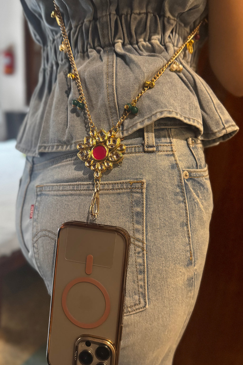 Meher Floral Mobile Sling Strap