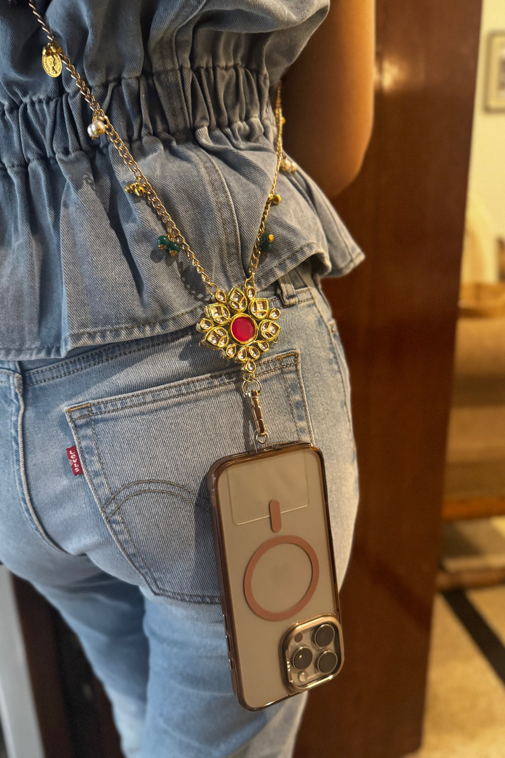 Meher Floral Mobile Sling Strap