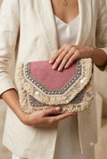 Blush Nomad Boho Clutch