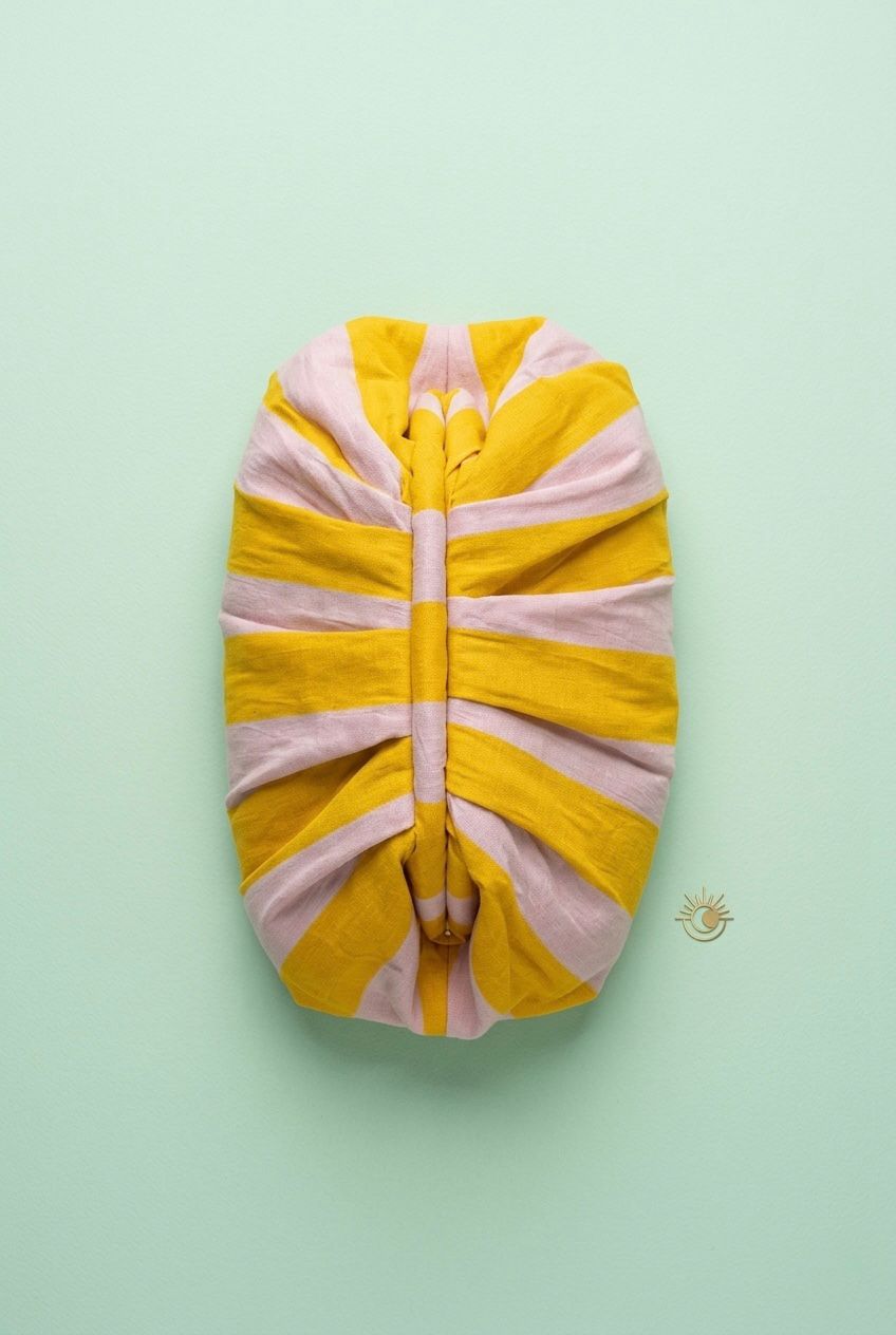 Luxury Retro Pop Pleated Clutch, Lemon Sorbet