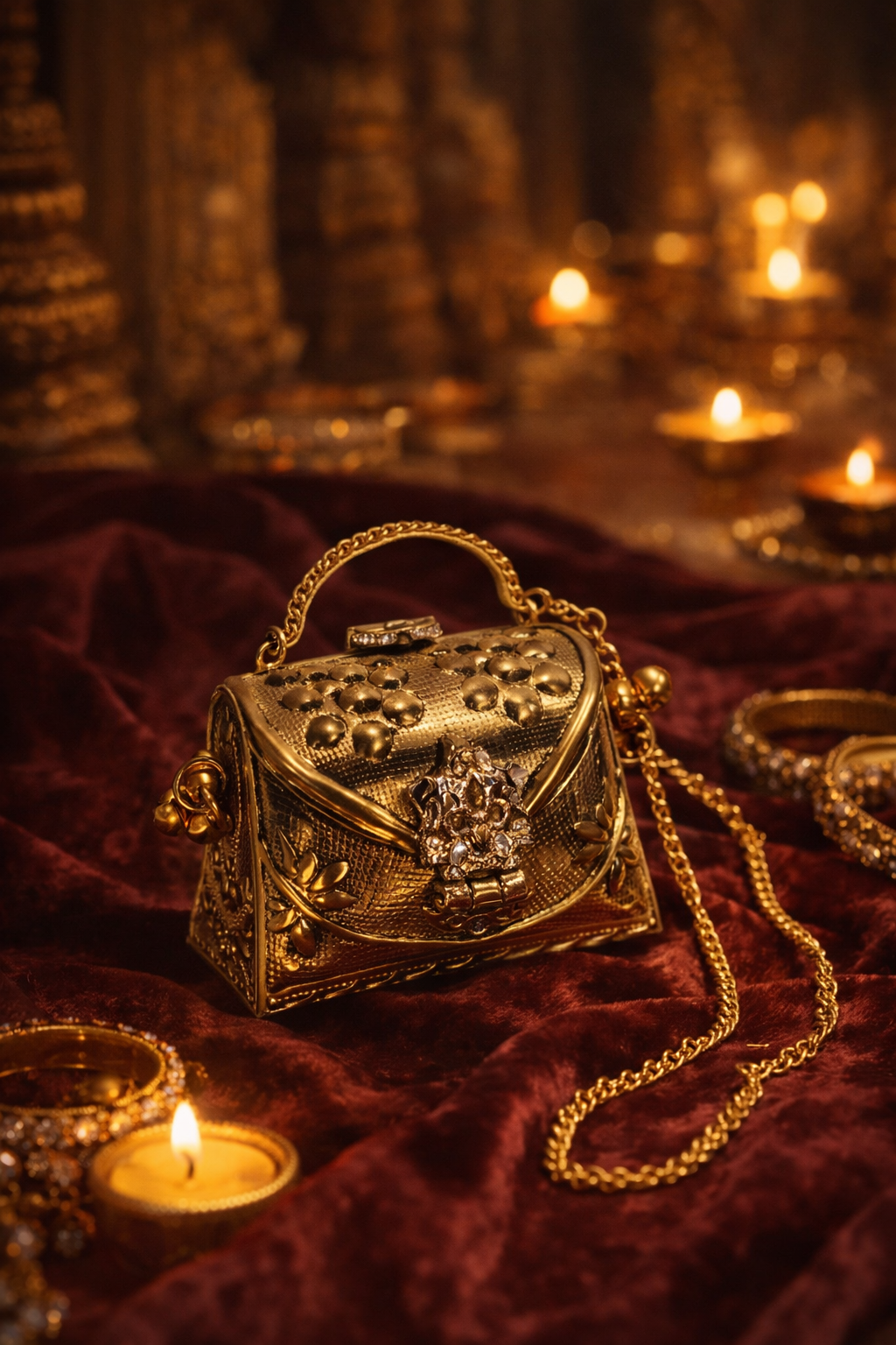 Antique Gold Micro Heirloom Clutch