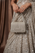 Celestia Silver Crystal Clutch