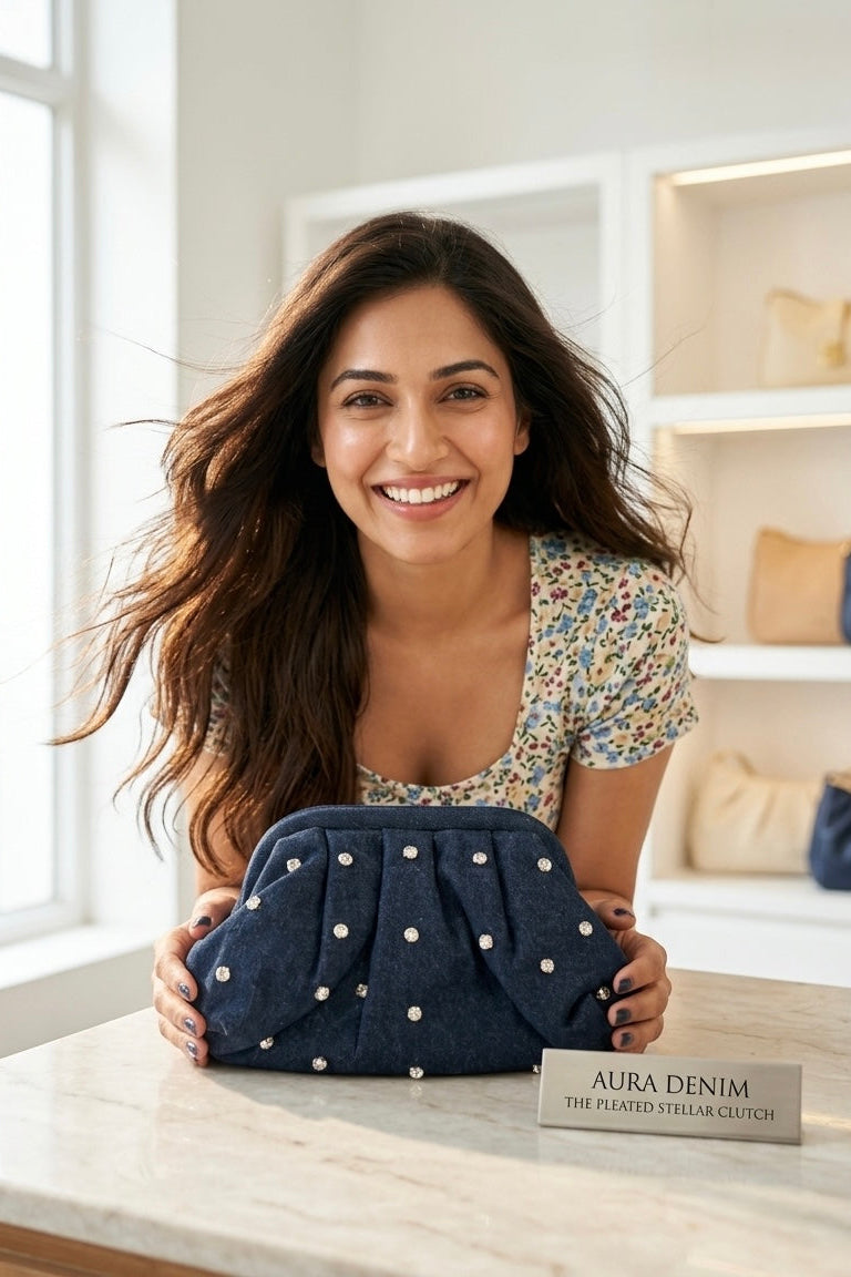Midnight Stardust Clutch
