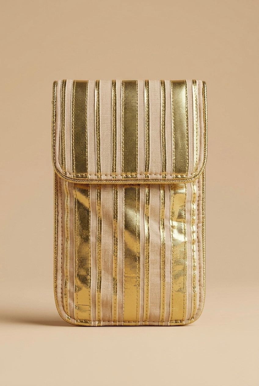 Lustre Stripe Phone Pouch