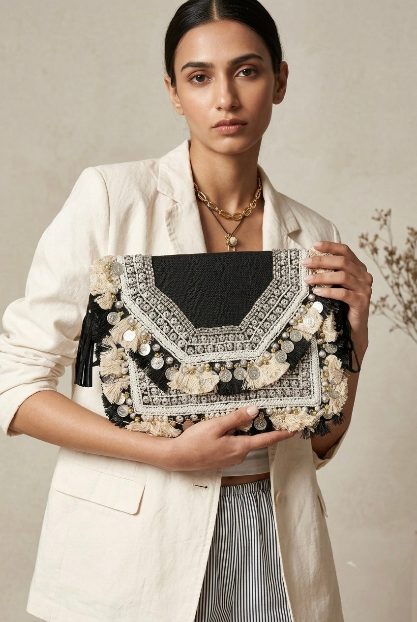 Black Nomad Boho Clutch