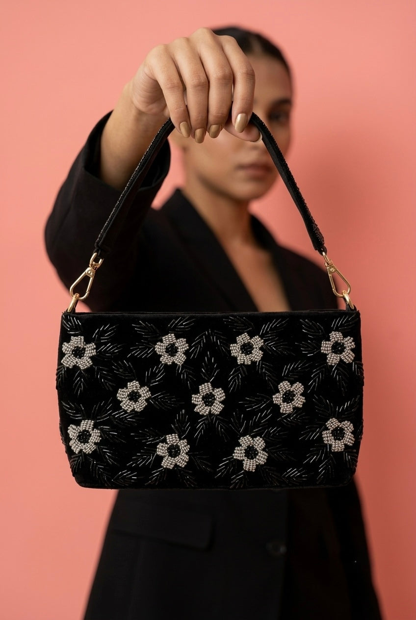 Black Bloom Mini Bag