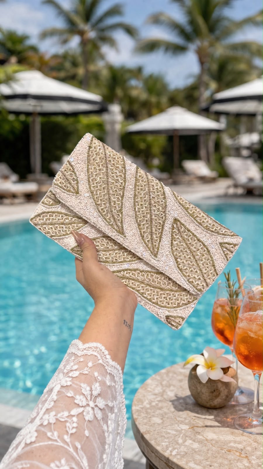 Ivory Élan Clutch