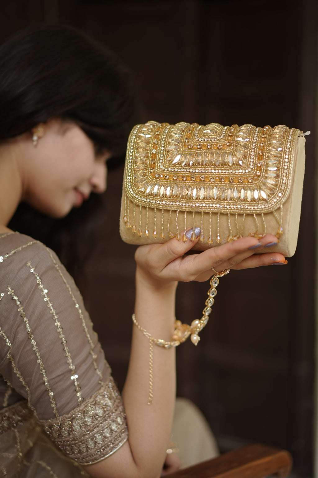Aurelia Royale Golden Clutch
