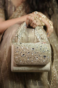 Ivory Gold Cascade Clutch