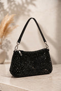 Noir Black Beaded Shoulder Bag
