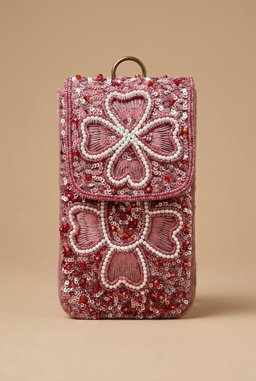 Heart Bloom Phone Pouch