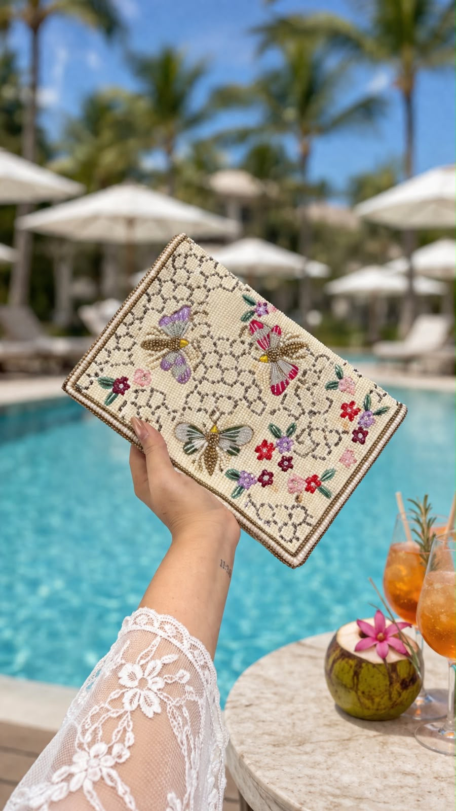 Papillon Bloom Clutch