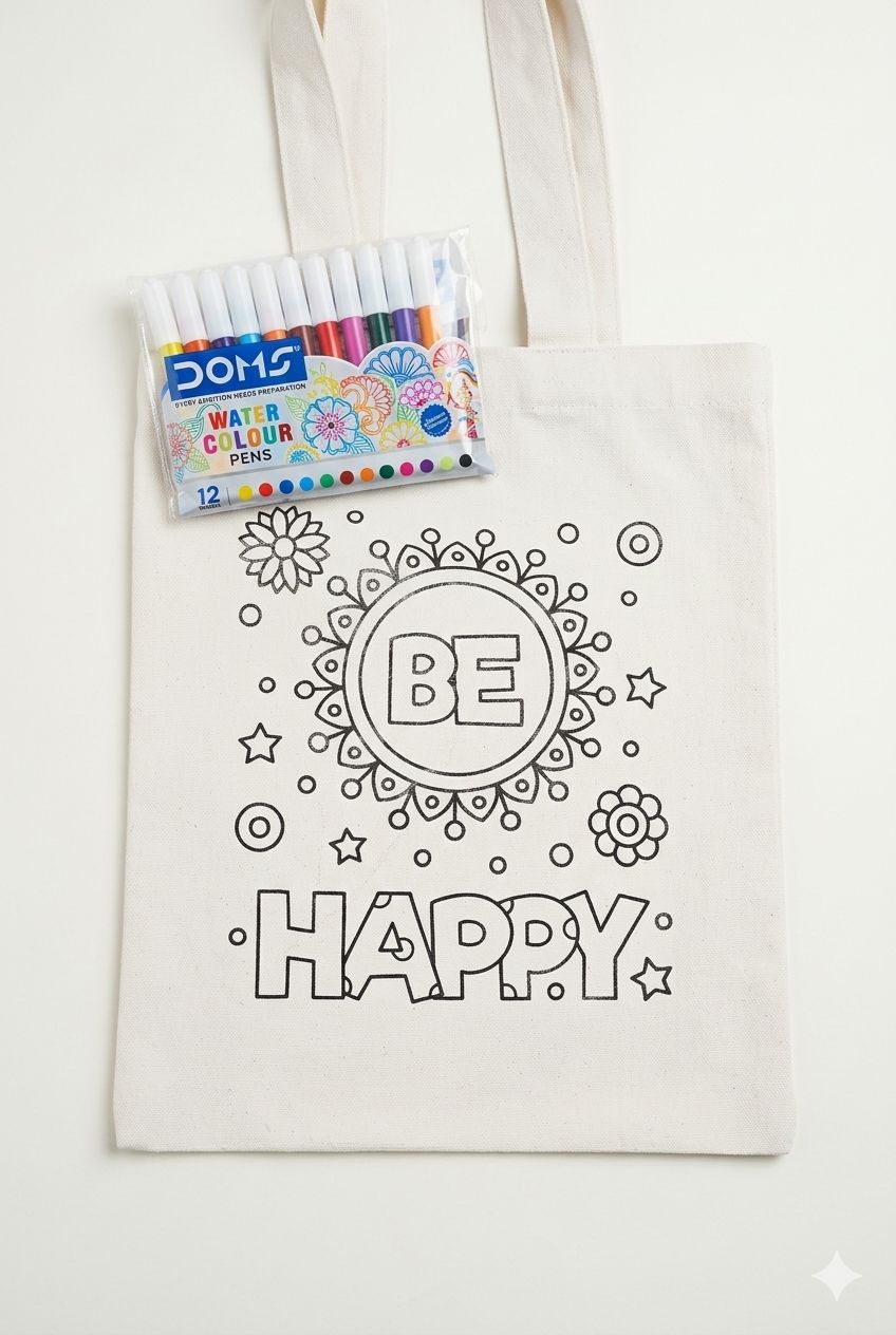 DIY Colouring Tote Bag Kit for Kids | Glitter Phoenix