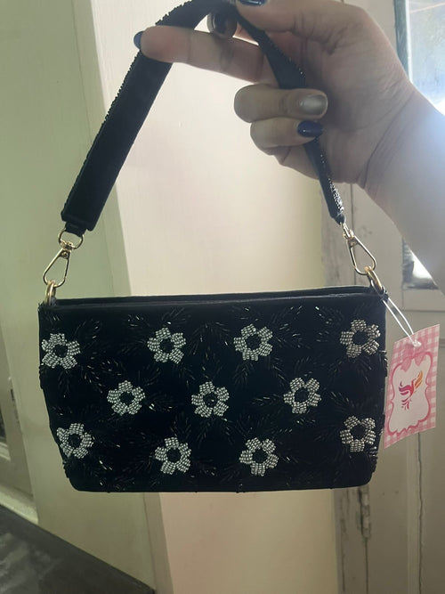 Black Bloom Mini Bag