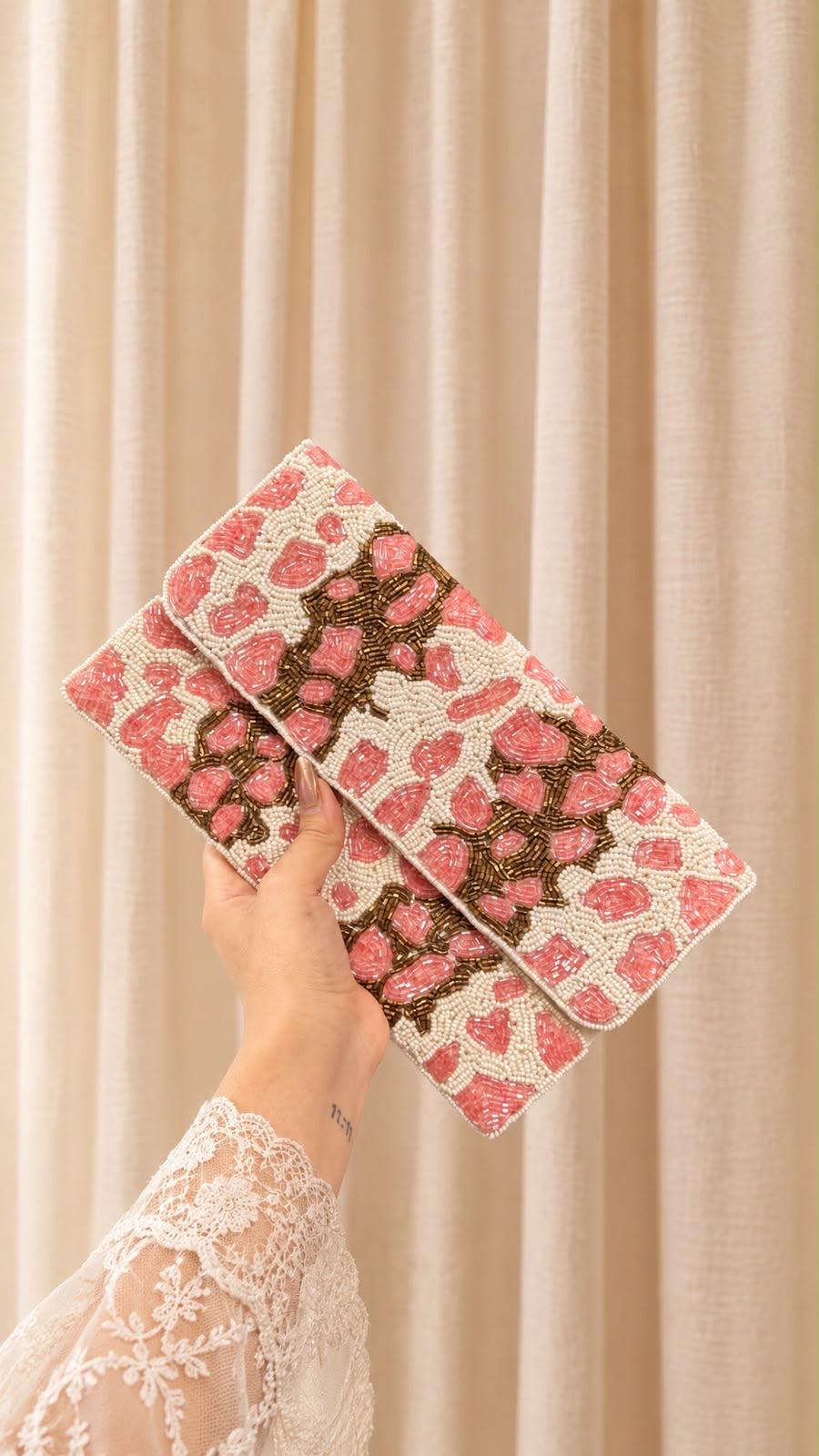 Blush Mosaic Clutch