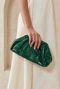 The Verona Clutch, Emerald Green