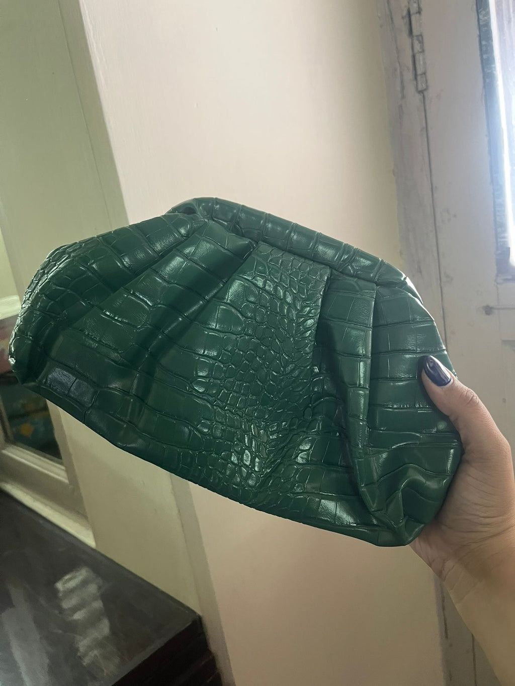 The Verona Clutch, Emerald Green