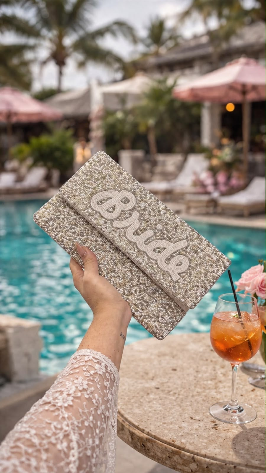 Pearl Bride Clutch