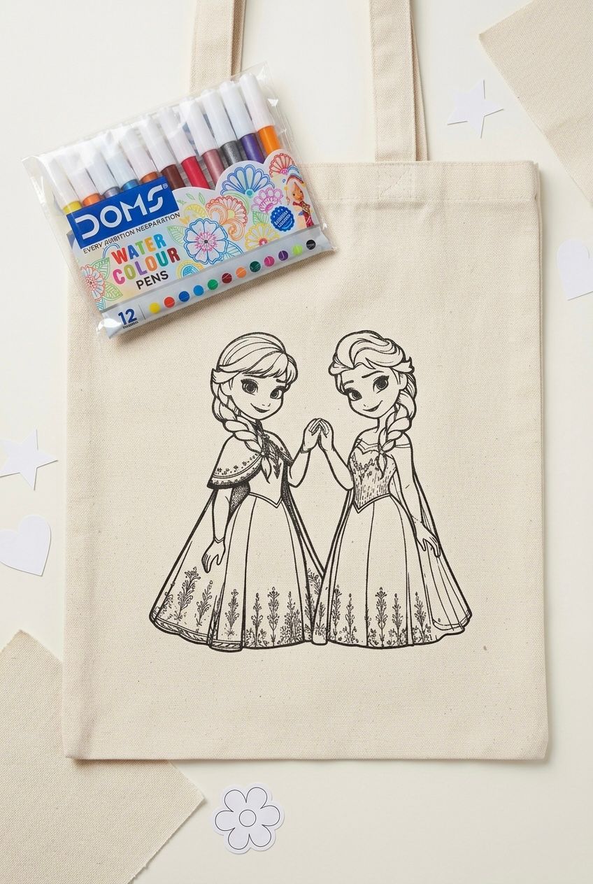 DIY Colouring Tote Bag Kit for Kids | Glitter Phoenix