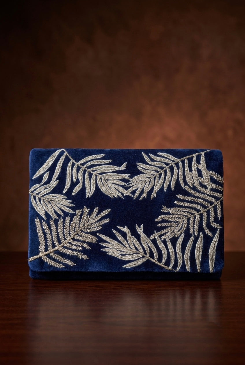 Midnight Fern Clutch