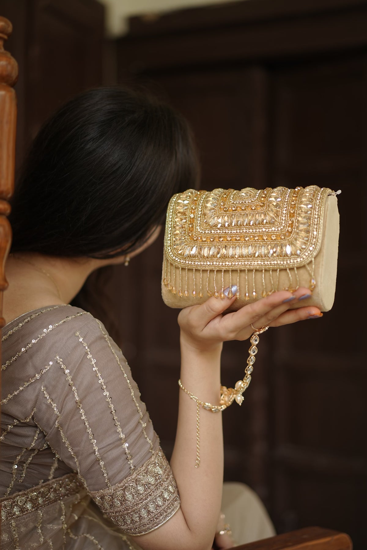 Aurelia Royale Golden Clutch