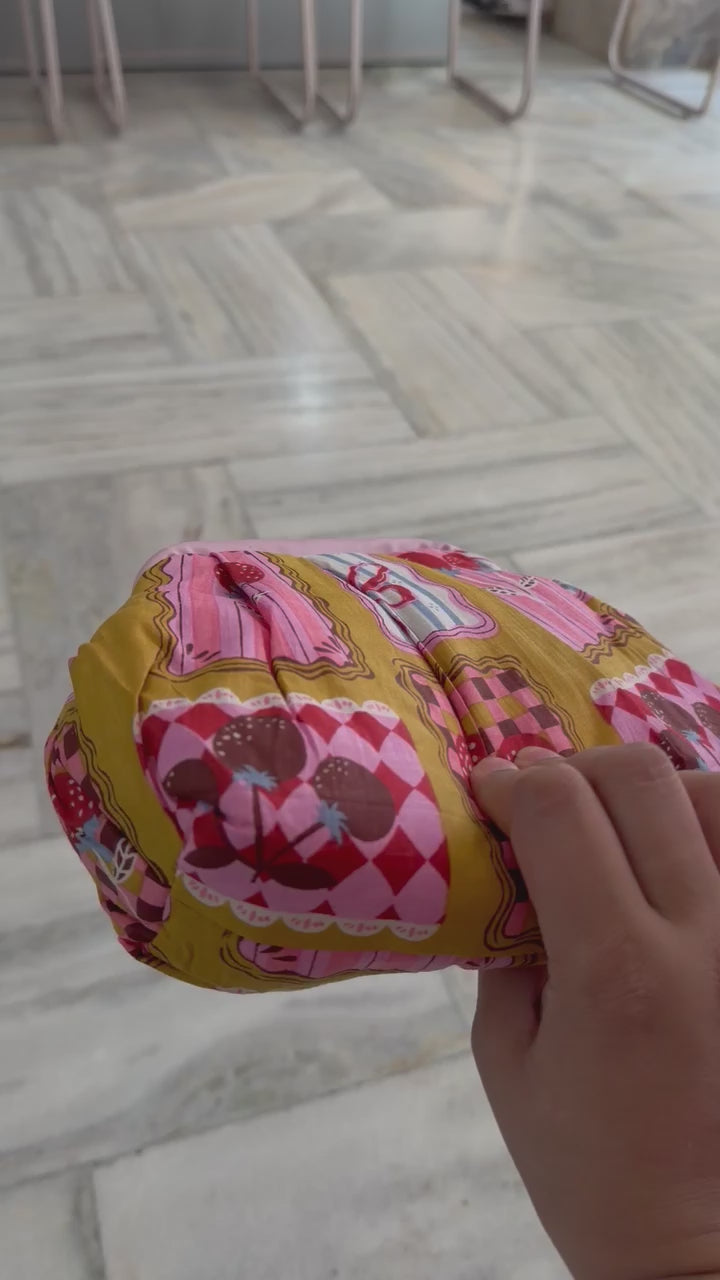 Candy Pop Printed Statement Clutch