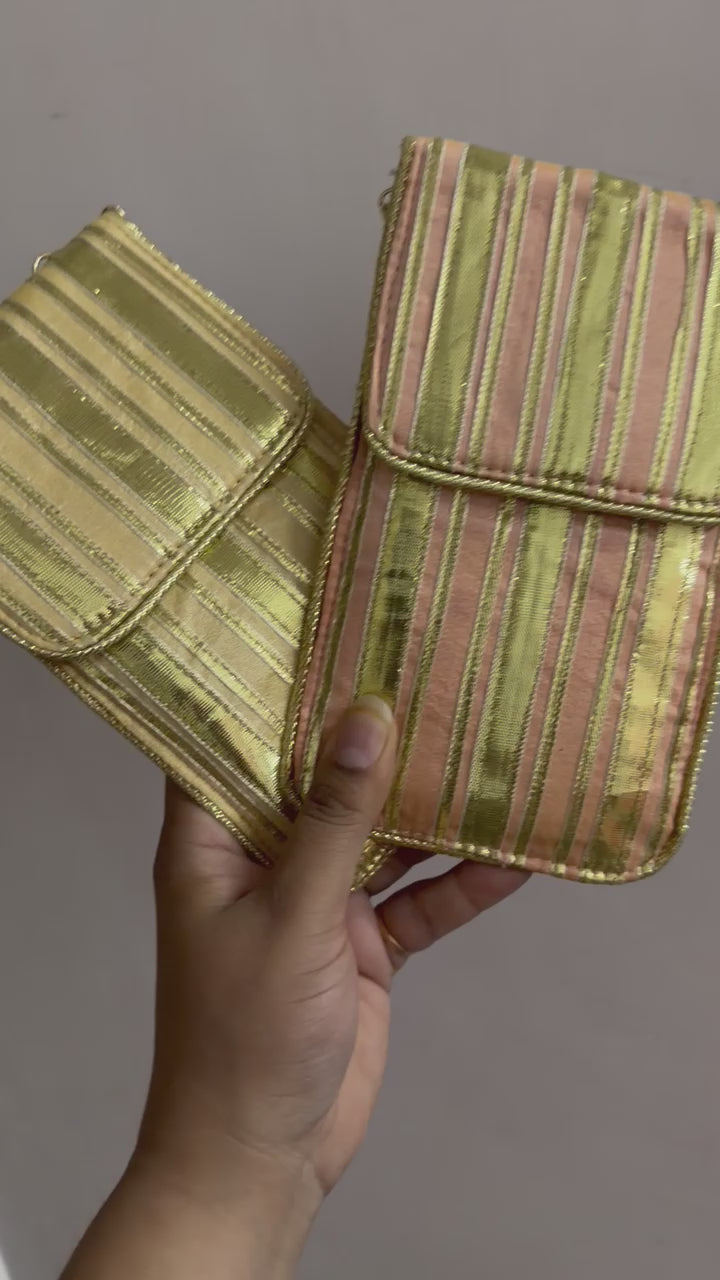 Lustre Stripe Phone Pouch